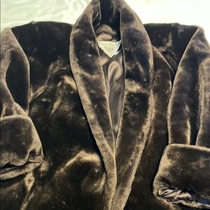 Marvin Richards Brown Faux Fur Coat